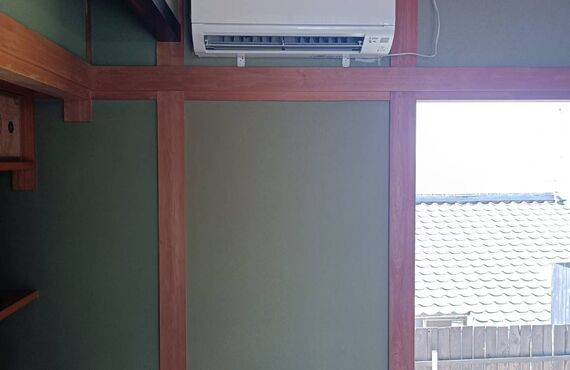 芦屋町でエアコン取付工事を行いました。